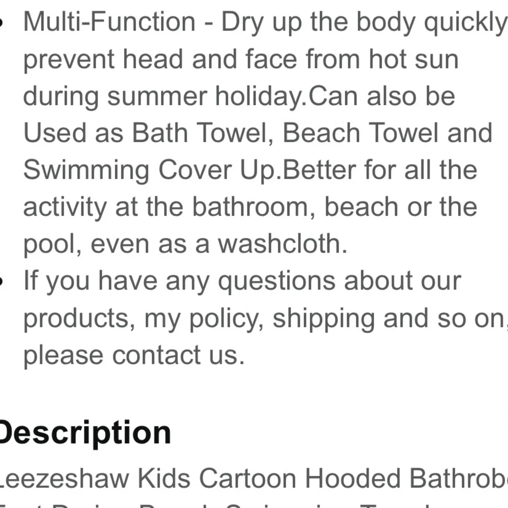 50%off w❤️ Hello Kitty Beach bath hooded Towel Leezeshaw 3D Towel Fast Dry NWT